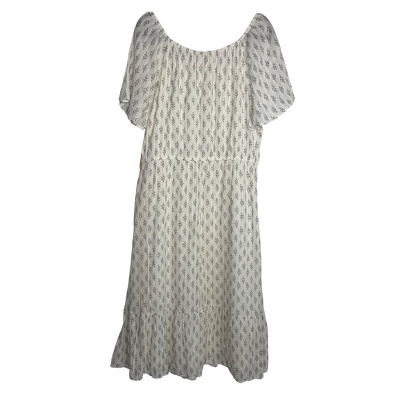 Style & Co White Floral CottonBlend Midi Dress‎ XL Cottagecore Girly Summer - Picture 8 of 10